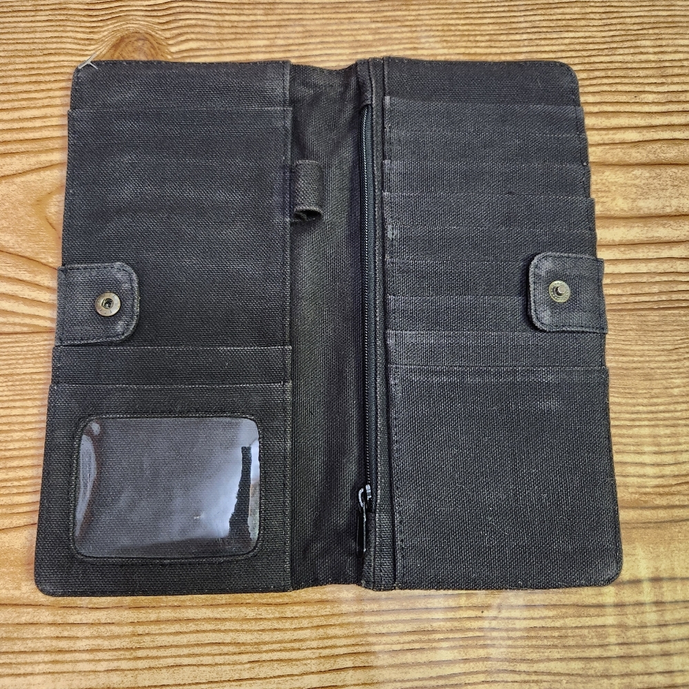 Om Symbol Yellow Cloth Wallet - Picture 3 of 5